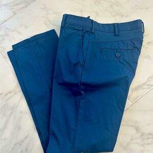 Izod Classic Flat Front Navy Chinos